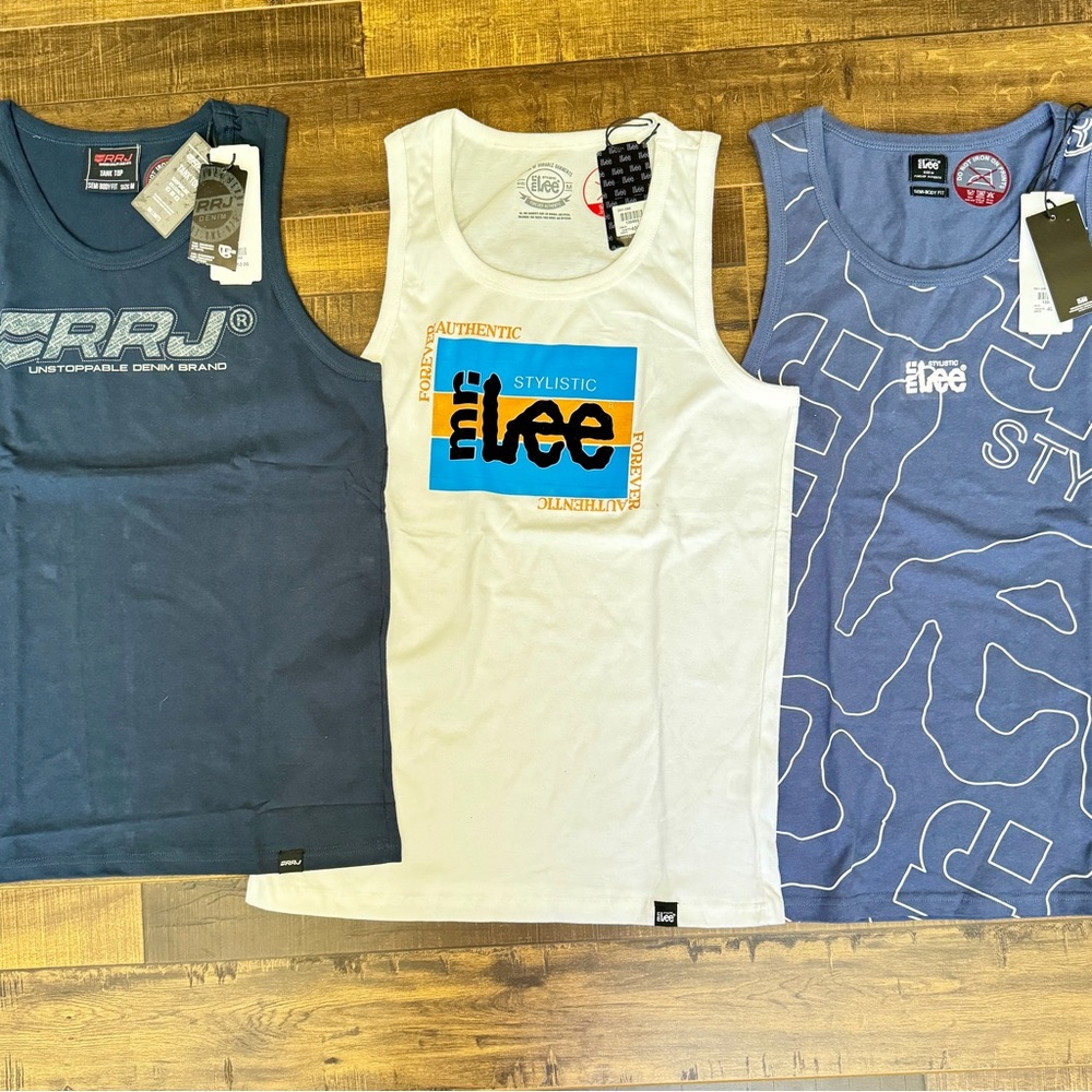 ✅ NEW ”Lee” 3 Men's Tank Top Cotton Sleeveless Shirt/Muscle Tank Tee Shirt